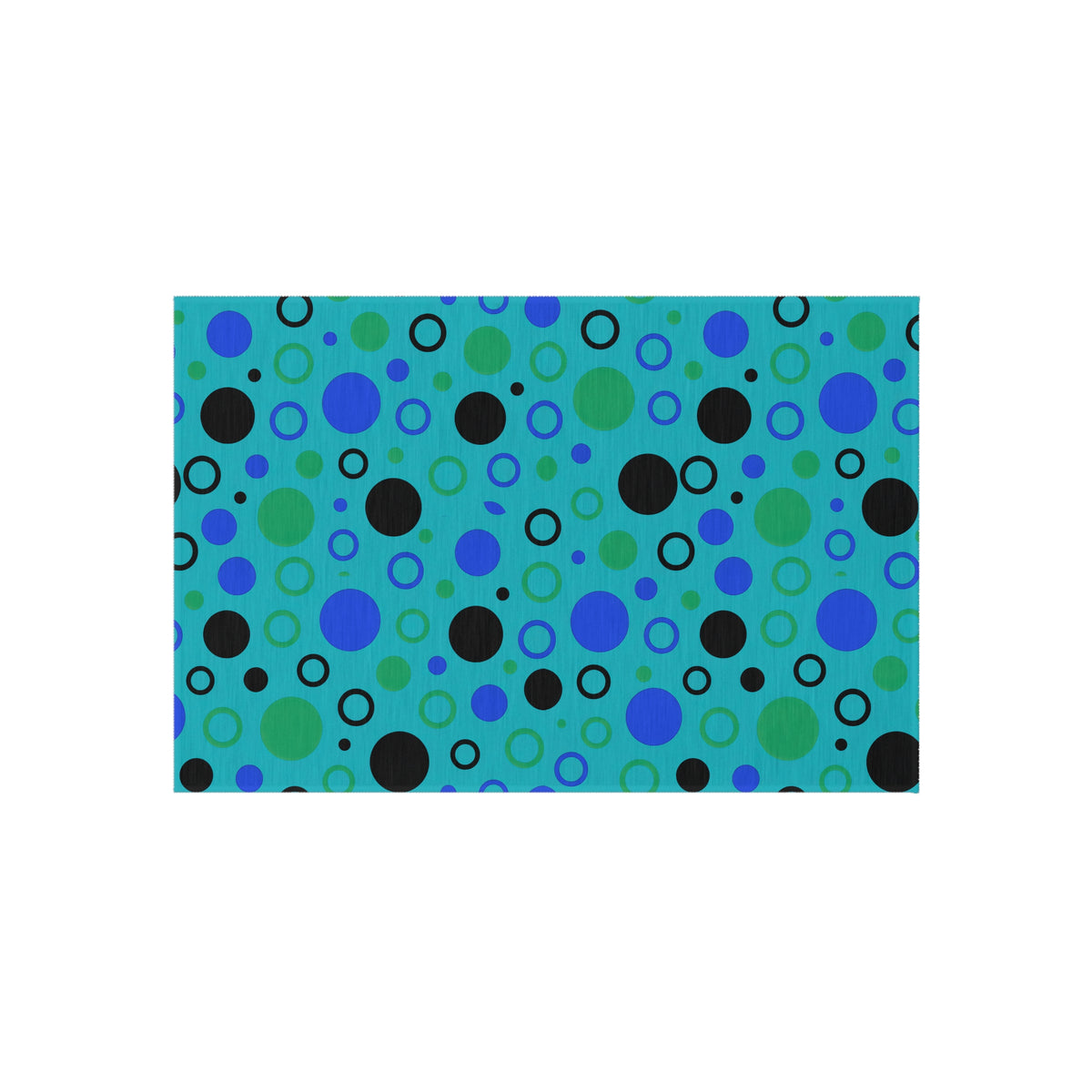 Bubble Outlines Outdoor Rug – Peacock Jewel