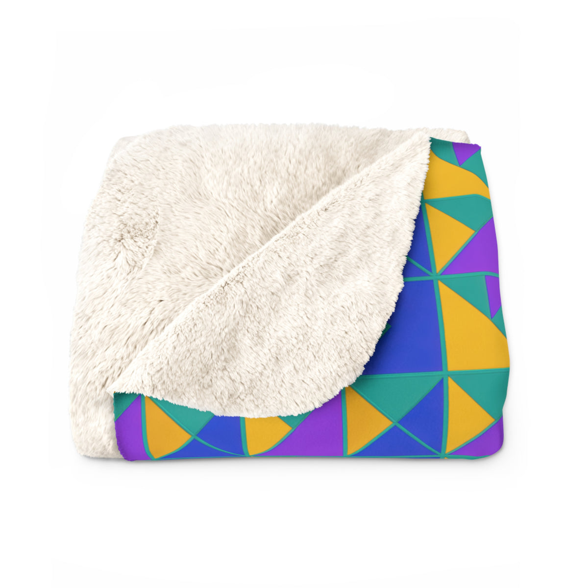 Jewel Block Quilt Sherpa Fleece Blanket – Peacock Jewel