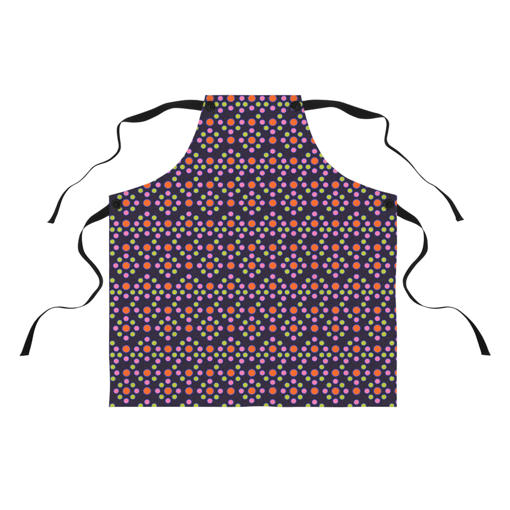 Bulging Dot Grid Apron – Op-Art Pattern