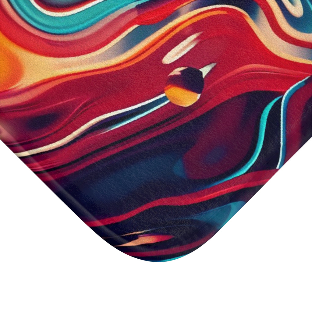 Psychedelic Lava Flow Bath Mat – Psychedelic Fluid Art
