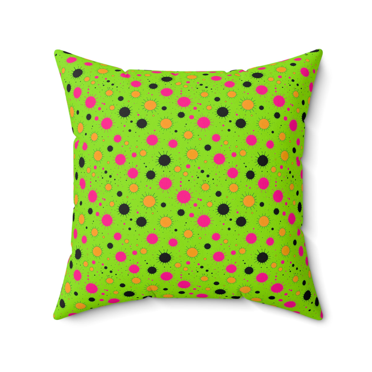 Blot Burst Faux Suede Cushion – Tropical Punch