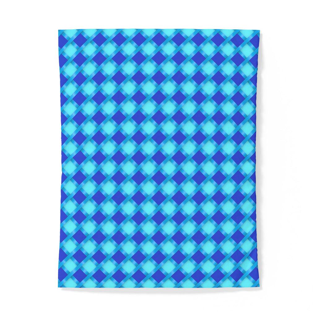 Broad Diamond Trellis Cotton Duvet Cover – Ice Jewel