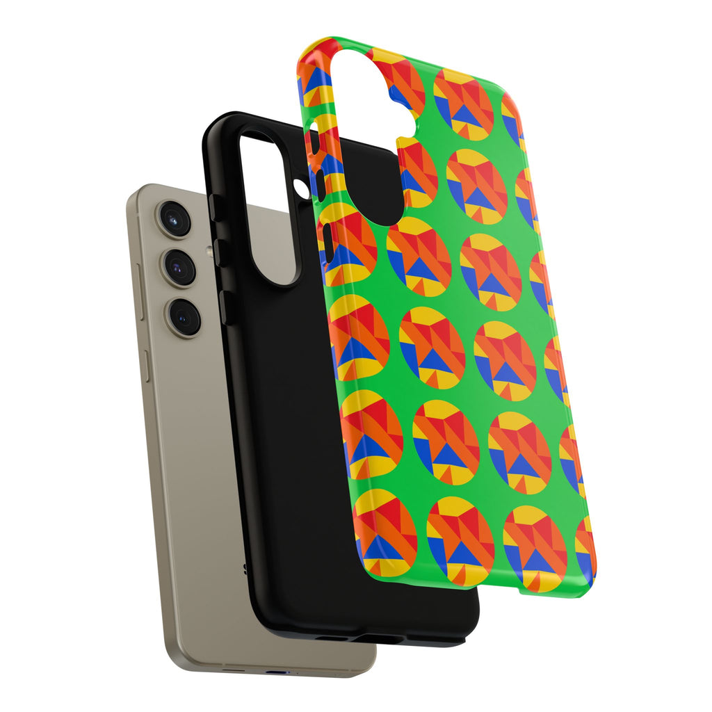 Broken Circle Planes Tough Phone Case – Cubist Abstract Pattern
