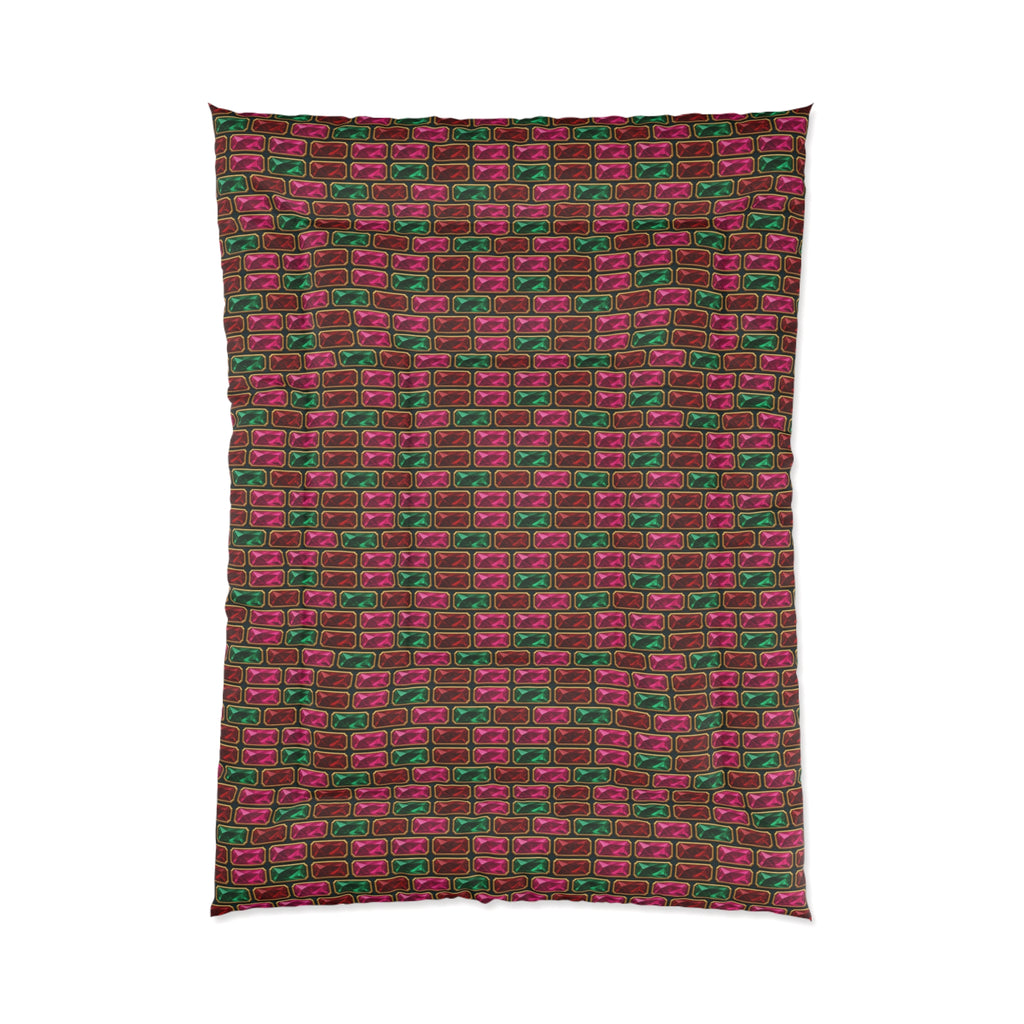 Stacked Gem Bars Comforter – Geometric Pattern