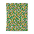Broad Melting Gold Ribbons Cotton Duvet Cover – Liquid Chrome Pattern