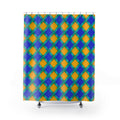 Broad Gold Diamond Trellis Shower Curtain – Peacock Jewel