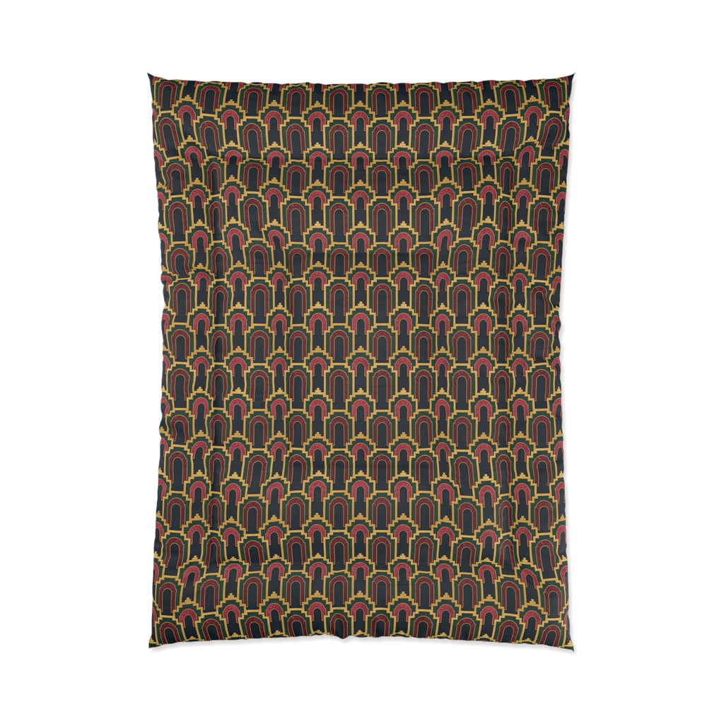 Stepped Gold Arches Comforter – Art Deco Pattern