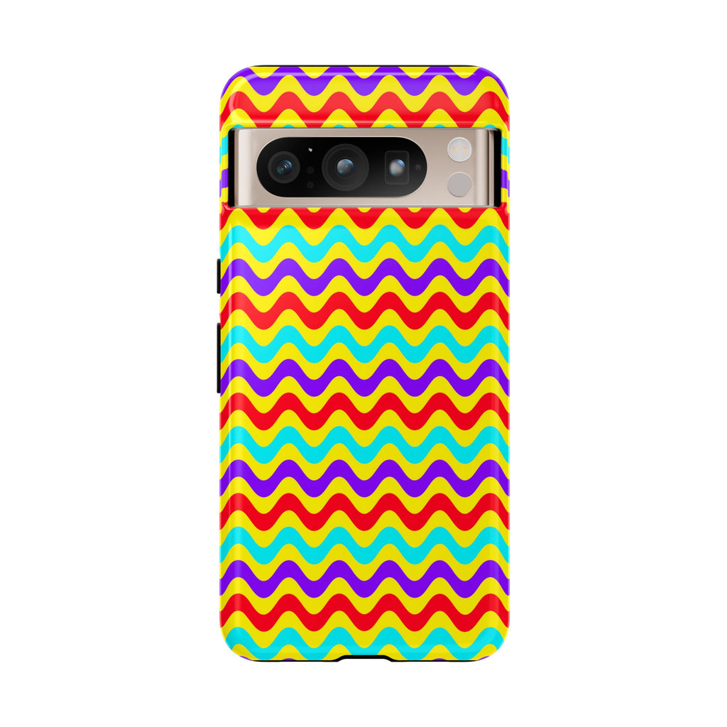 Big Ripple Chevrons Tough Phone Case – Op-Art Chevron Pattern