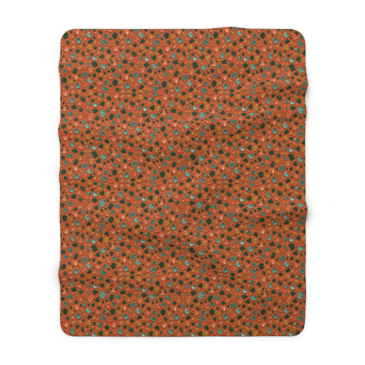 Glass Chip Sheen Sherpa Fleece Blanket – Terrazzo Pattern
