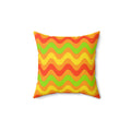 Big Ripple Chevrons Faux Suede Cushion – Hot Citrus