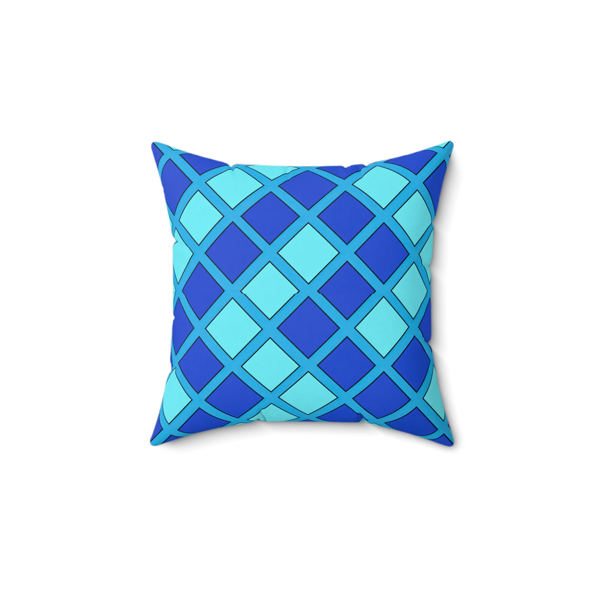 Harlequin Gold Grid Faux Suede Cushion – Ice Jewel