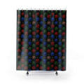 Faceted Crystal Stars Shower Curtain – Holographic-Look Kaleidoscope Pattern