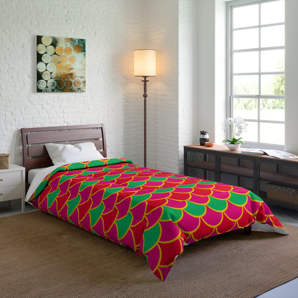Big Jewel Scales II Comforter – Scale Geometric Pattern