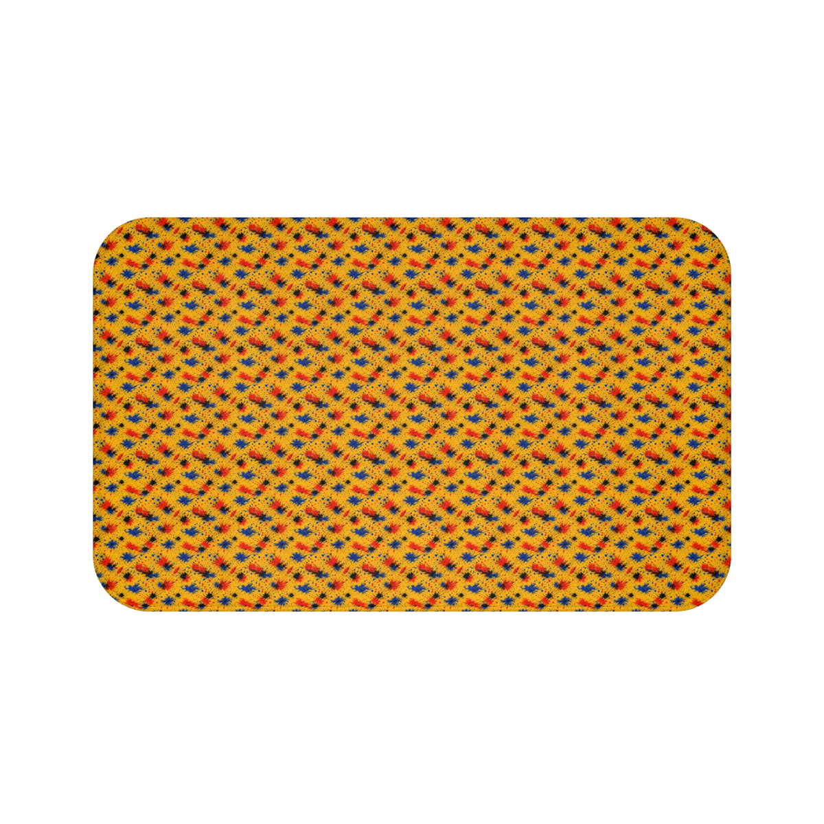 Dragged Smears Bath Mat – Action-Painting Abstract Pattern