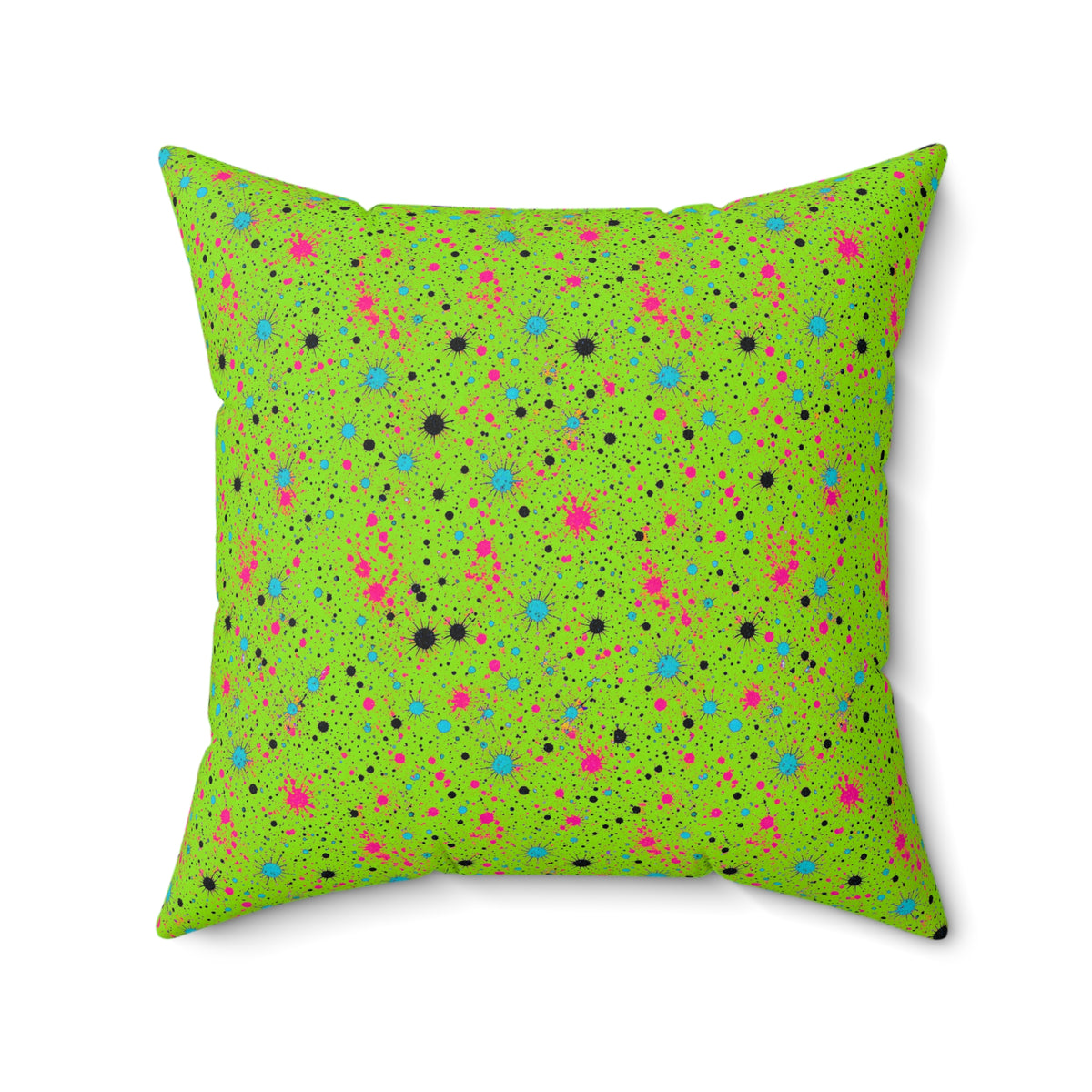 Pink Spray Field Faux Suede Cushion – Tropical Punch