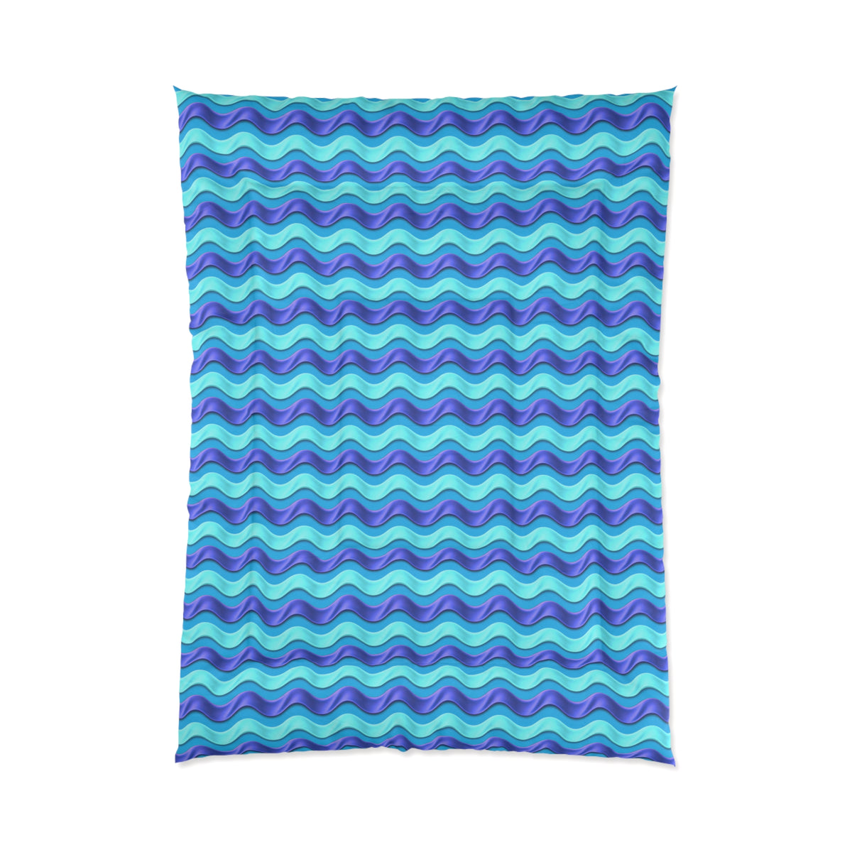 Satin Wave Bands Comforter – Ice Jewel