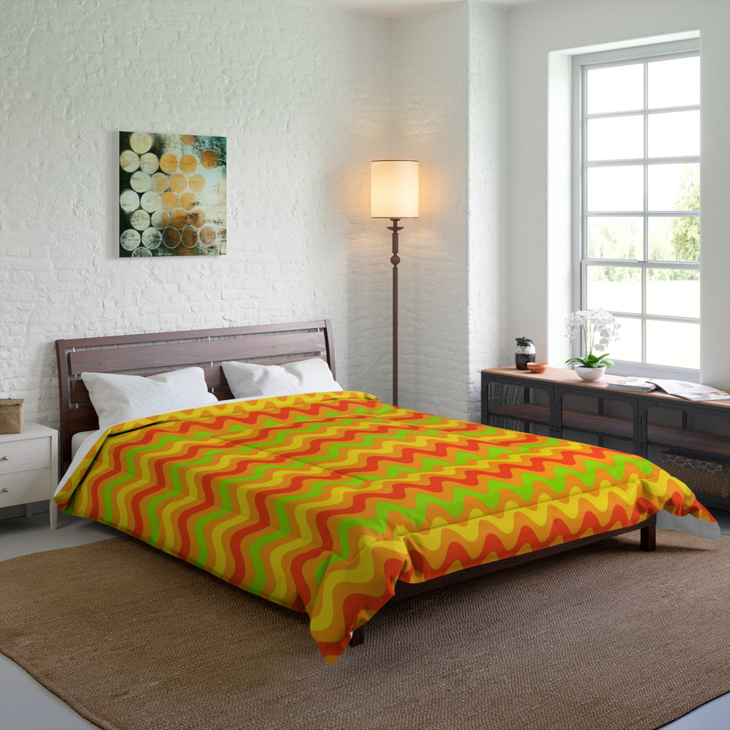 Big Ripple Chevrons Comforter – Hot Citrus