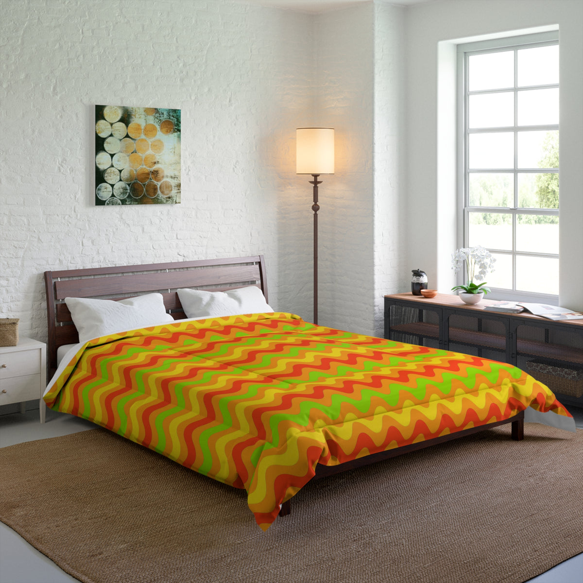 Big Ripple Chevrons Comforter – Hot Citrus