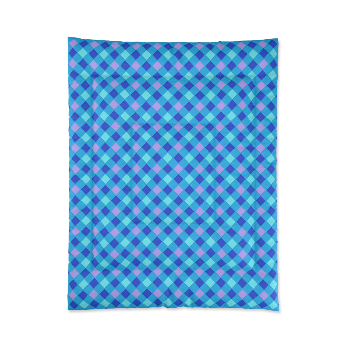 Jewel Harlequin Check Comforter – Ice Jewel