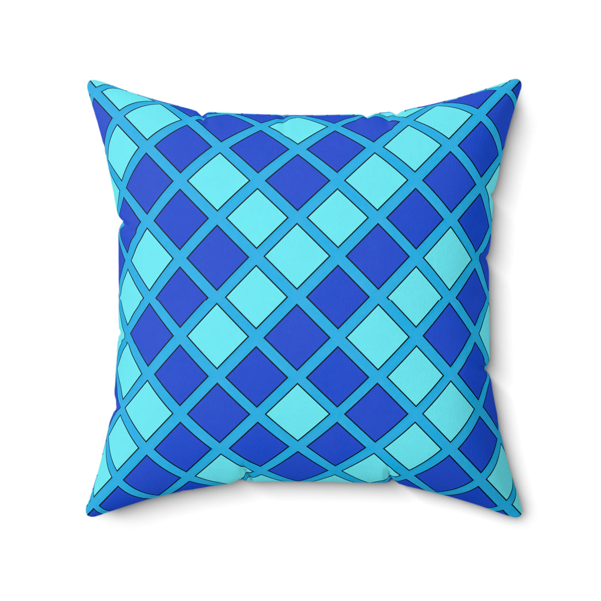 Harlequin Gold Grid Faux Suede Cushion – Ice Jewel