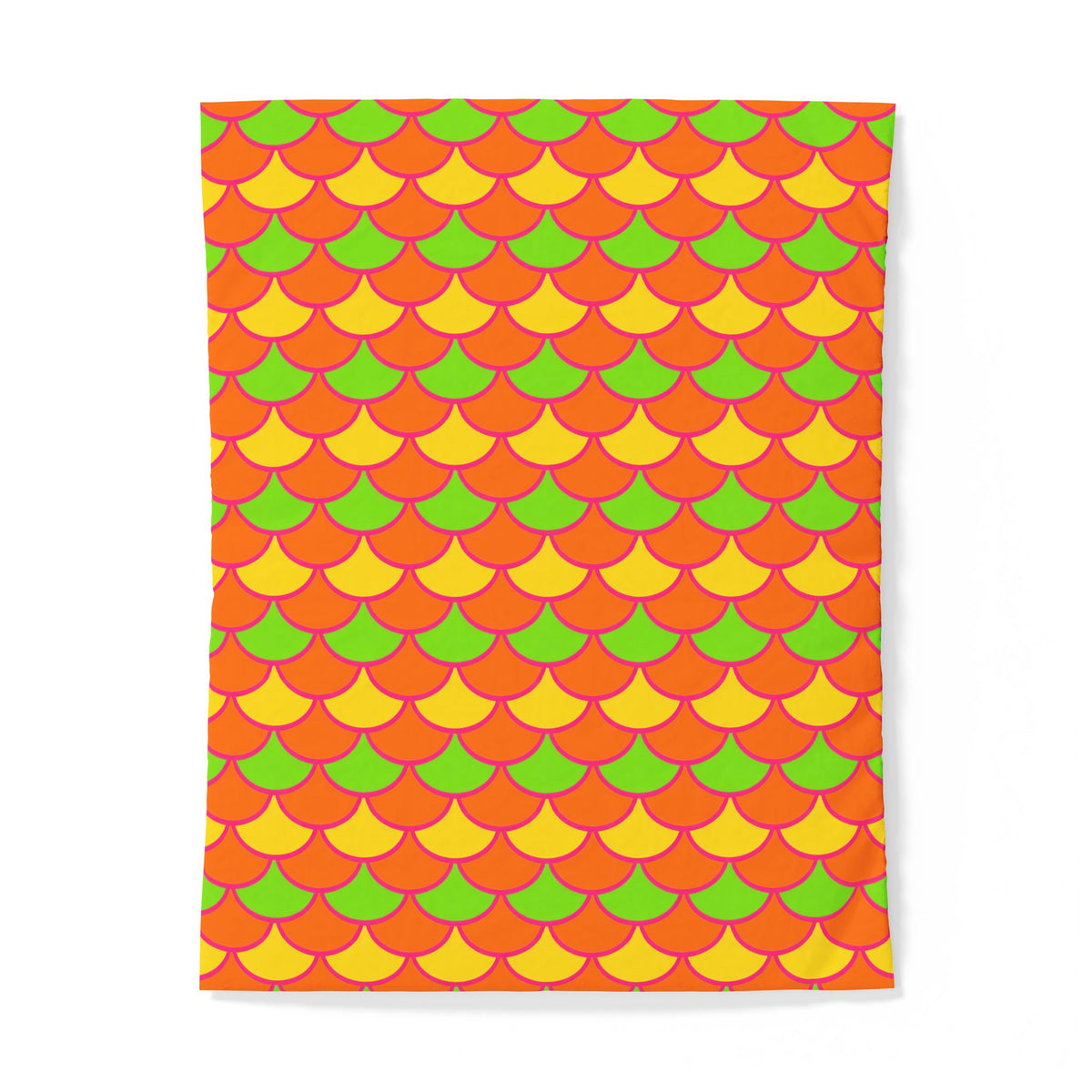 Big Jewel Scales II Cotton Duvet Cover – Hot Citrus Festive