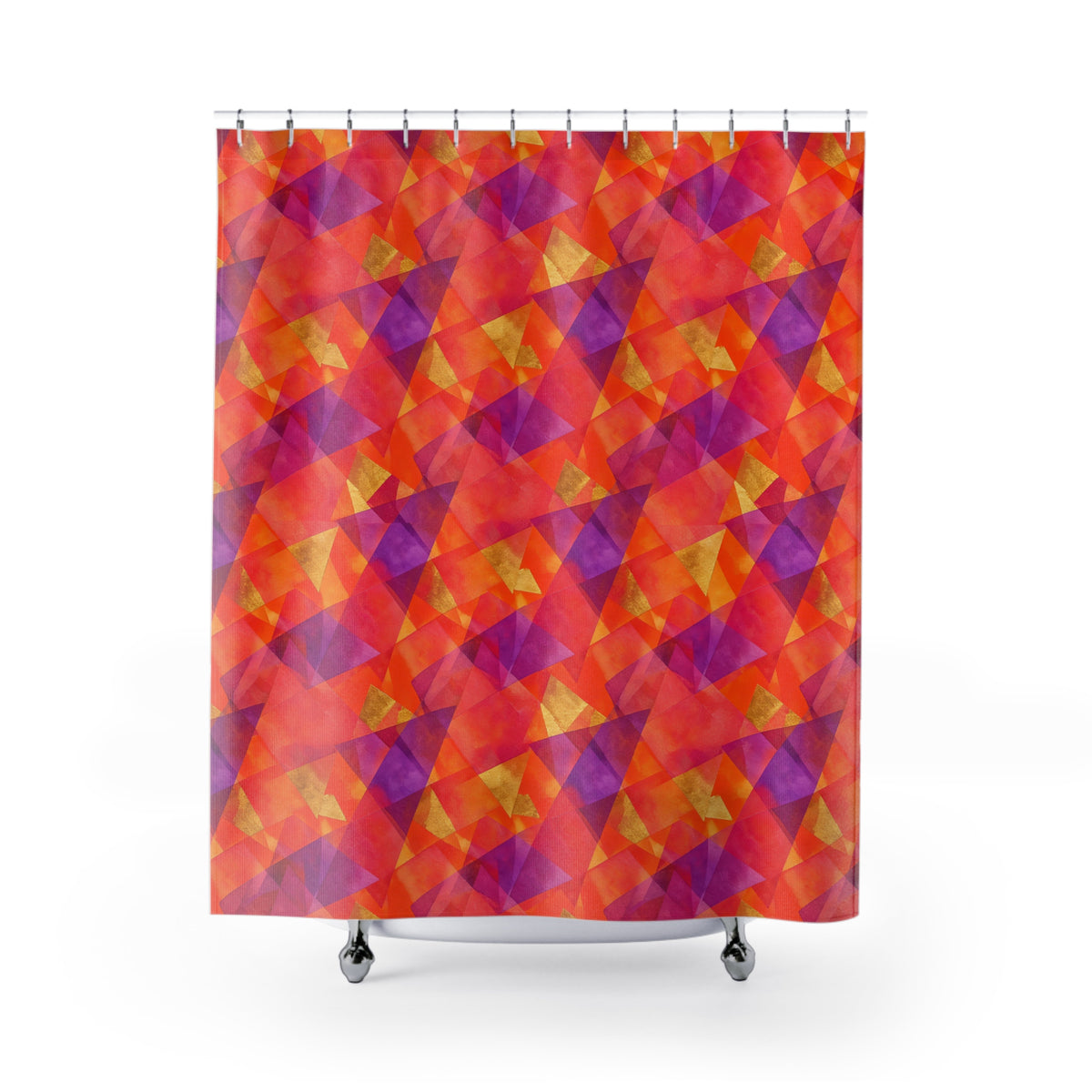 Layered Wash Shards Shower Curtain – Wet-In-Wet Abstract Pattern