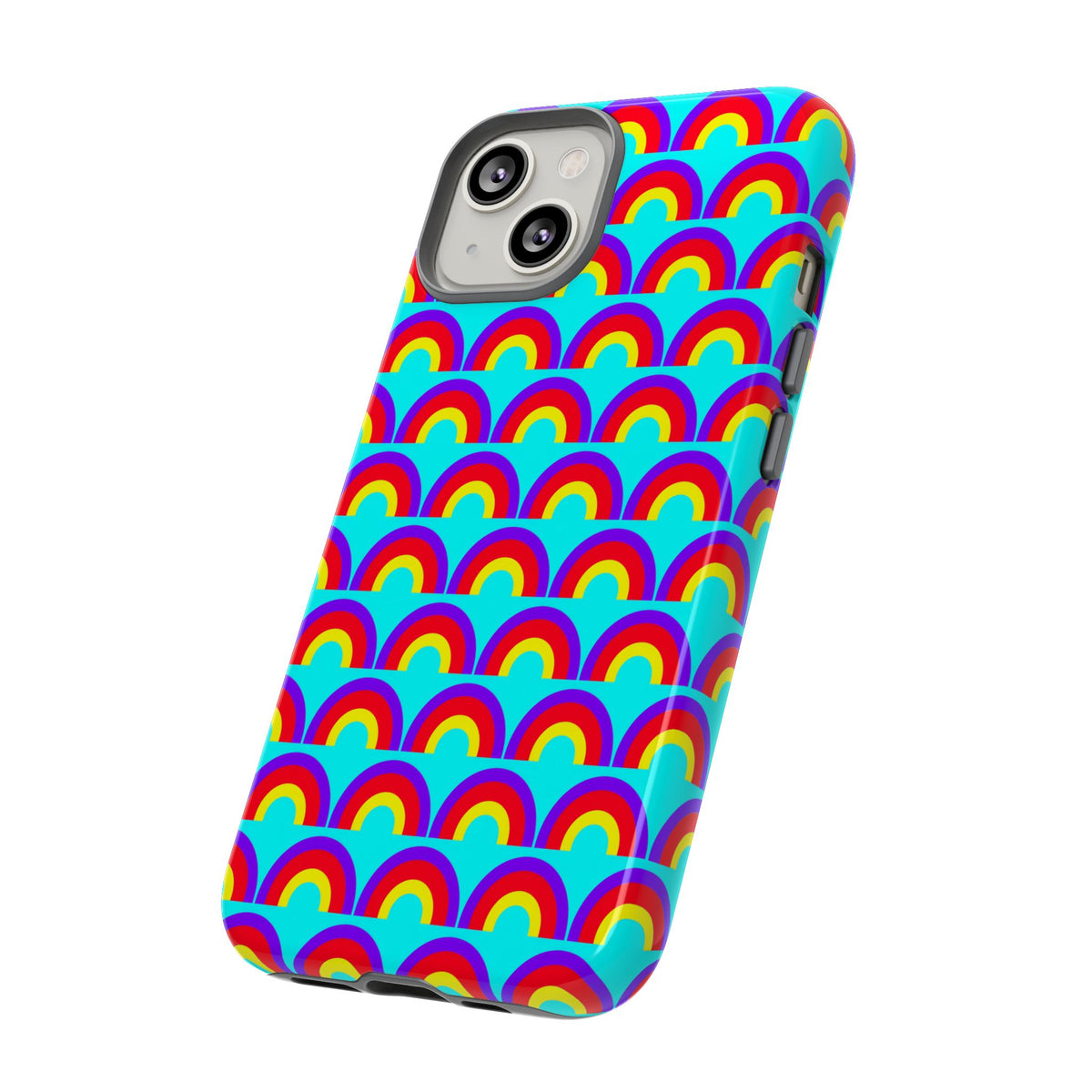 Chromatic Scallop Ripple Tough Phone Case – Op-Art Scallops Pattern