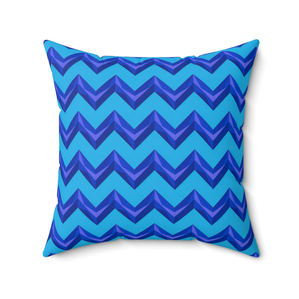 Broad Cut-Gem Chevrons Faux Suede Cushion – Ice Jewel