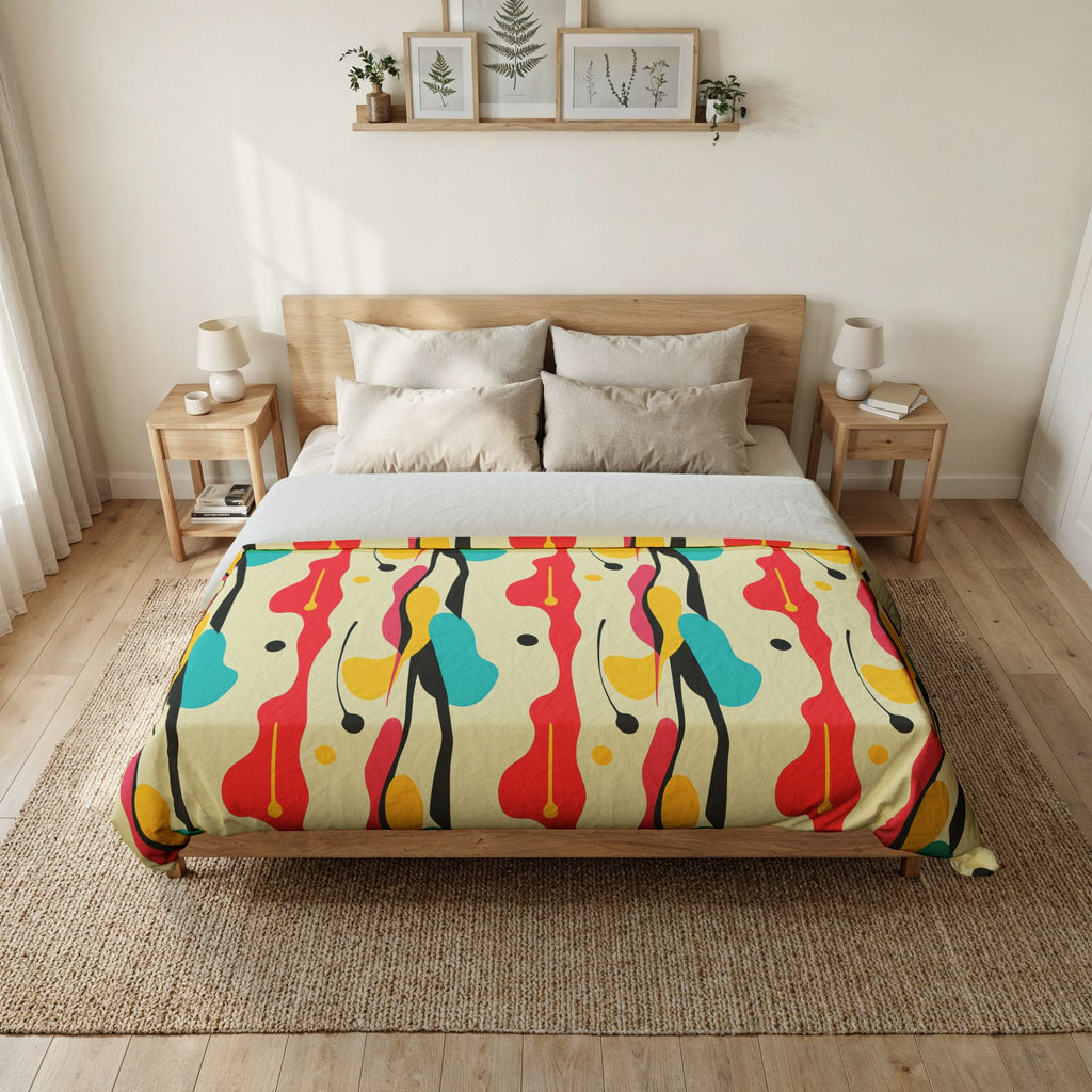 Cut-Out Blobs Cotton Duvet Cover – Mid-Century Cut-Out Pattern