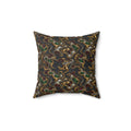 Gold Silver Ripples Faux Suede Cushion – Liquid Chrome Pattern
