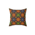 Deco Star Tiles Faux Suede Cushion – Kaleidoscopic Deco Pattern