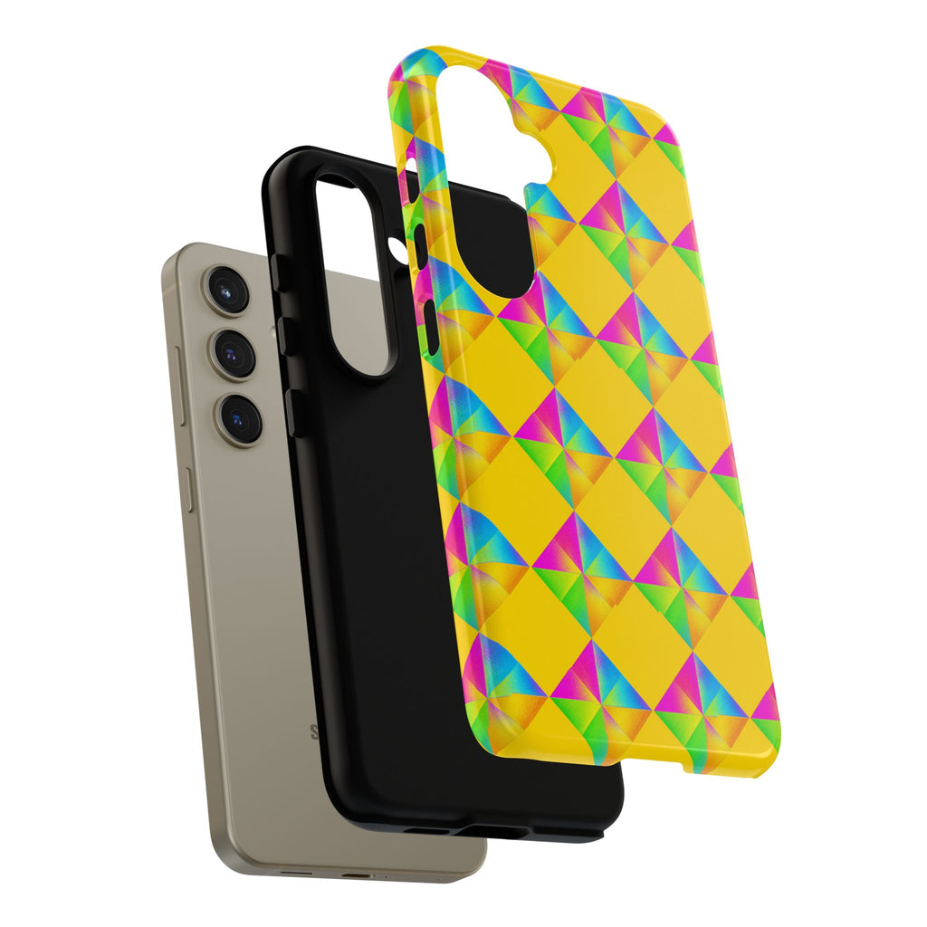 Iridescent Kite Quartet Tough Phone Case – Iridescent Geometric Pattern