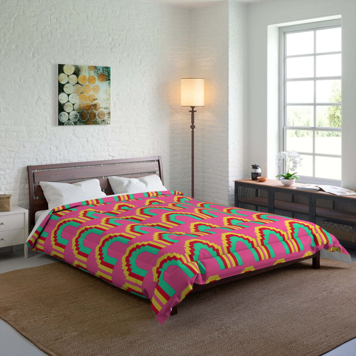 Grand Stepped Arches Comforter – Candy Christmas
