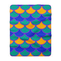Big Jewel Scales II Sherpa Fleece Blanket – Peacock Jewel