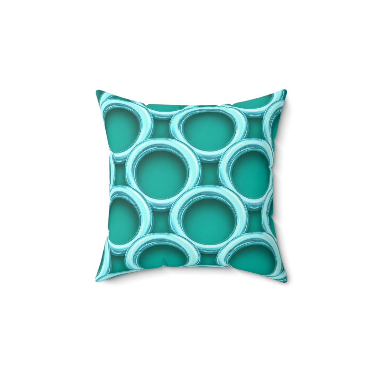 Big Gold Ring Weave Faux Suede Cushion – Peacock Jewel