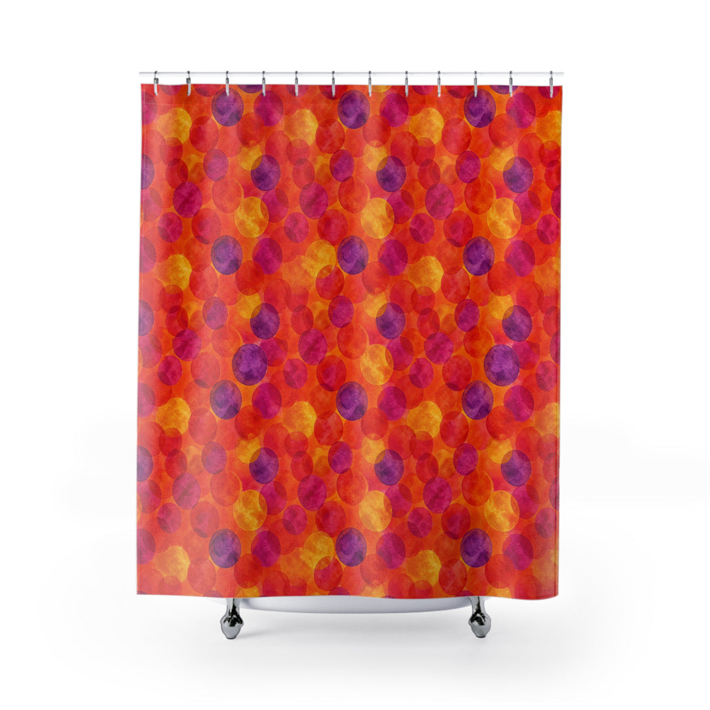 Glaze Circle Overlaps Shower Curtain – Wet-In-Wet Abstract Pattern