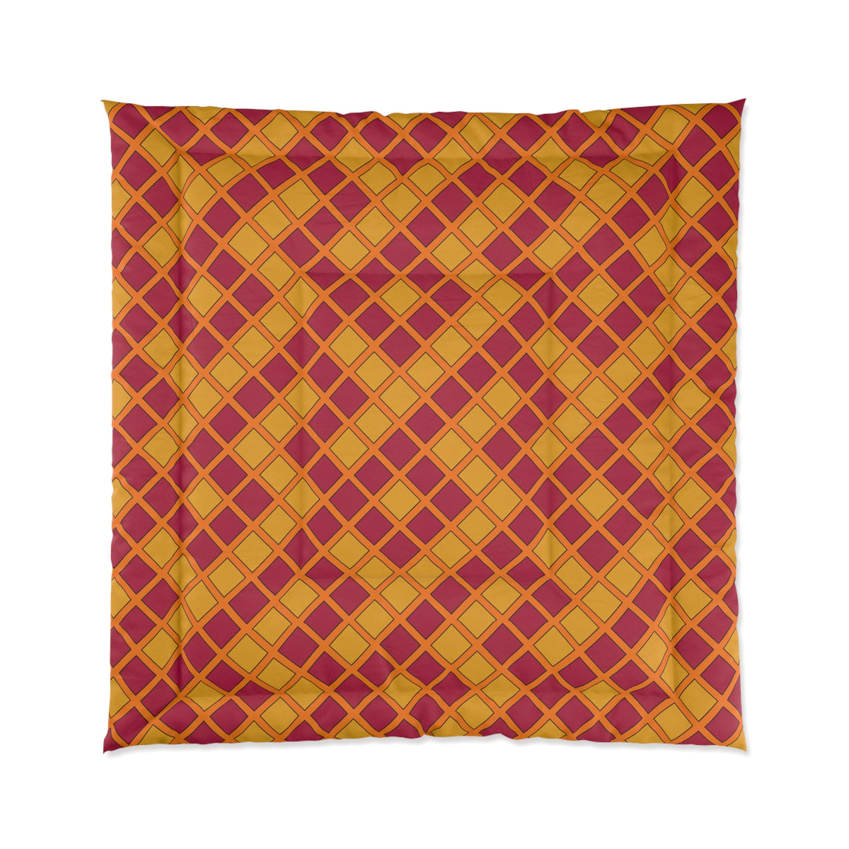 Harlequin Gold Grid Comforter – Cranberry Spice