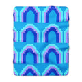 Grand Stepped Arches Sherpa Fleece Blanket – Ice Jewel