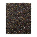 Merging Gold Puddles Sherpa Fleece Blanket – Liquid Chrome Pattern
