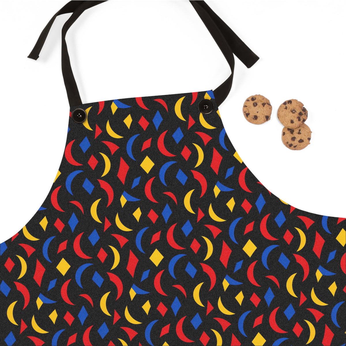 Crescent Scatter Apron – Cut-Paper Abstract Pattern