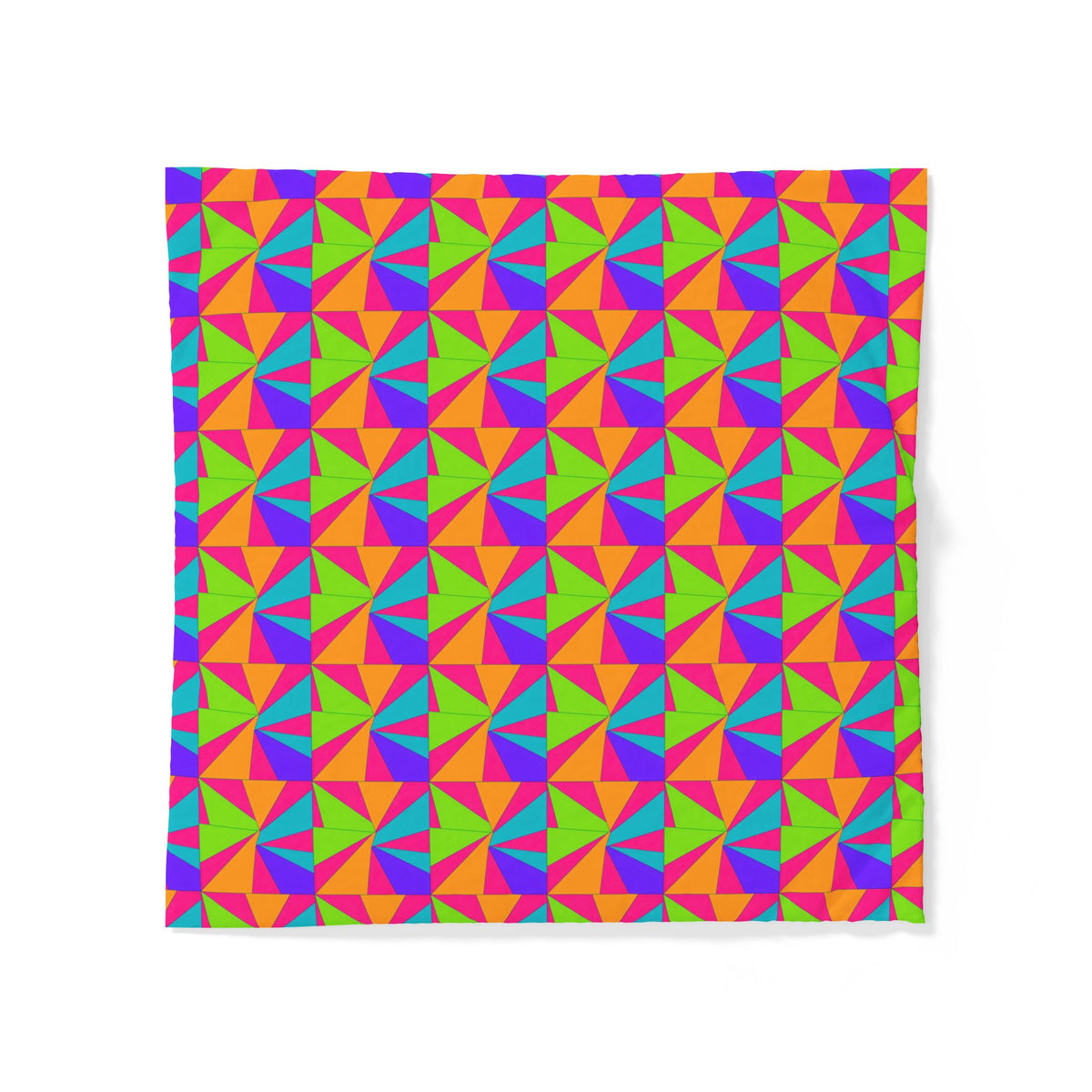Cubist Sunburst Blocks Cotton Duvet Cover – Tropical Punch