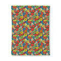 Flower Power Daisies Cotton Duvet Cover – Retro Floral Pattern