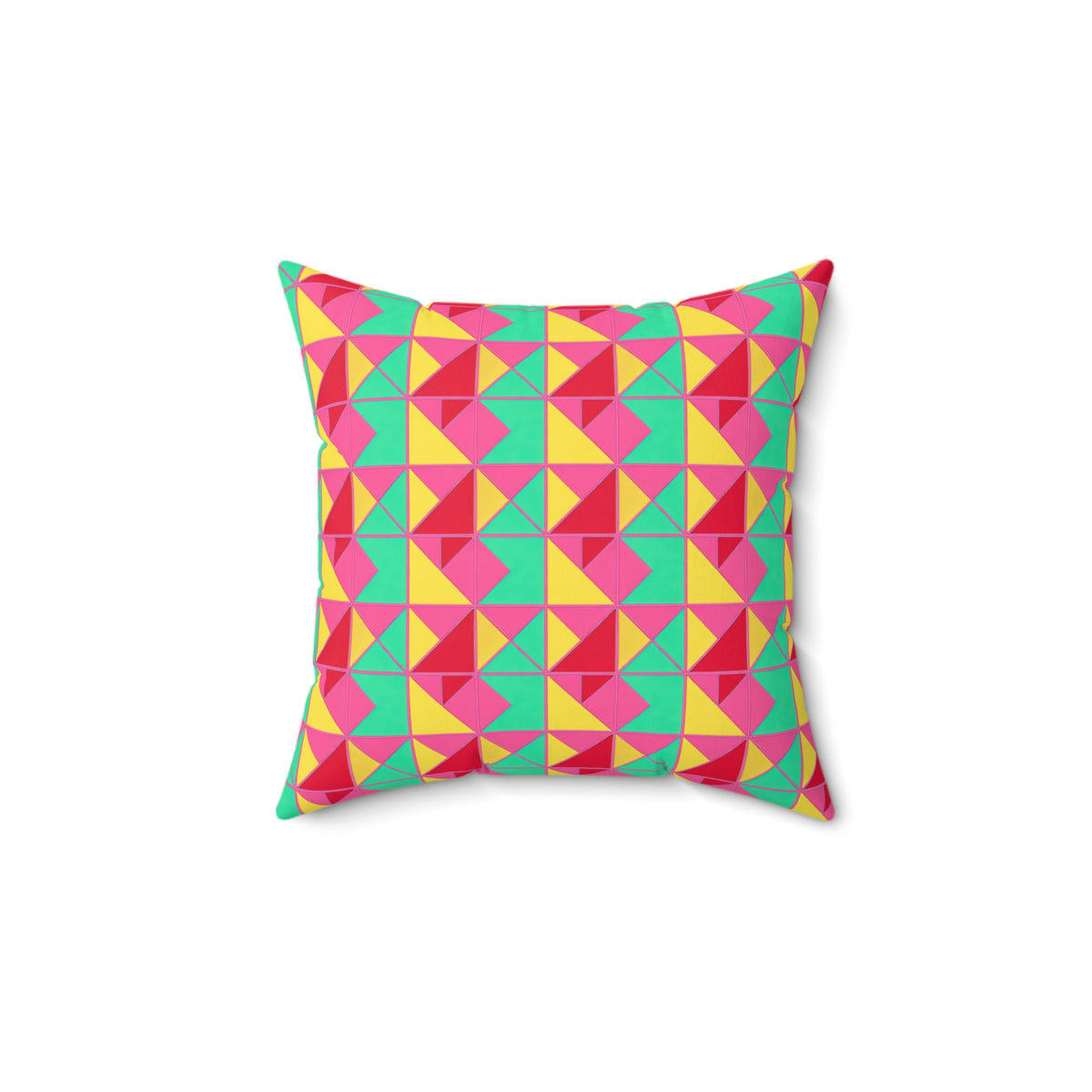 Jewel Block Quilt Faux Suede Cushion – Candy Christmas