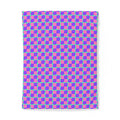 Bold Bulge Checker Cotton Duvet Cover – Candy Pastel on Grape