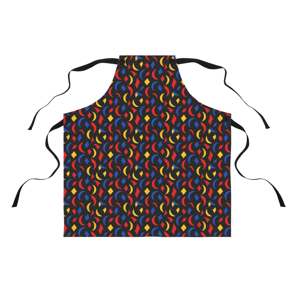 Crescent Scatter Apron – Cut-Paper Abstract Pattern