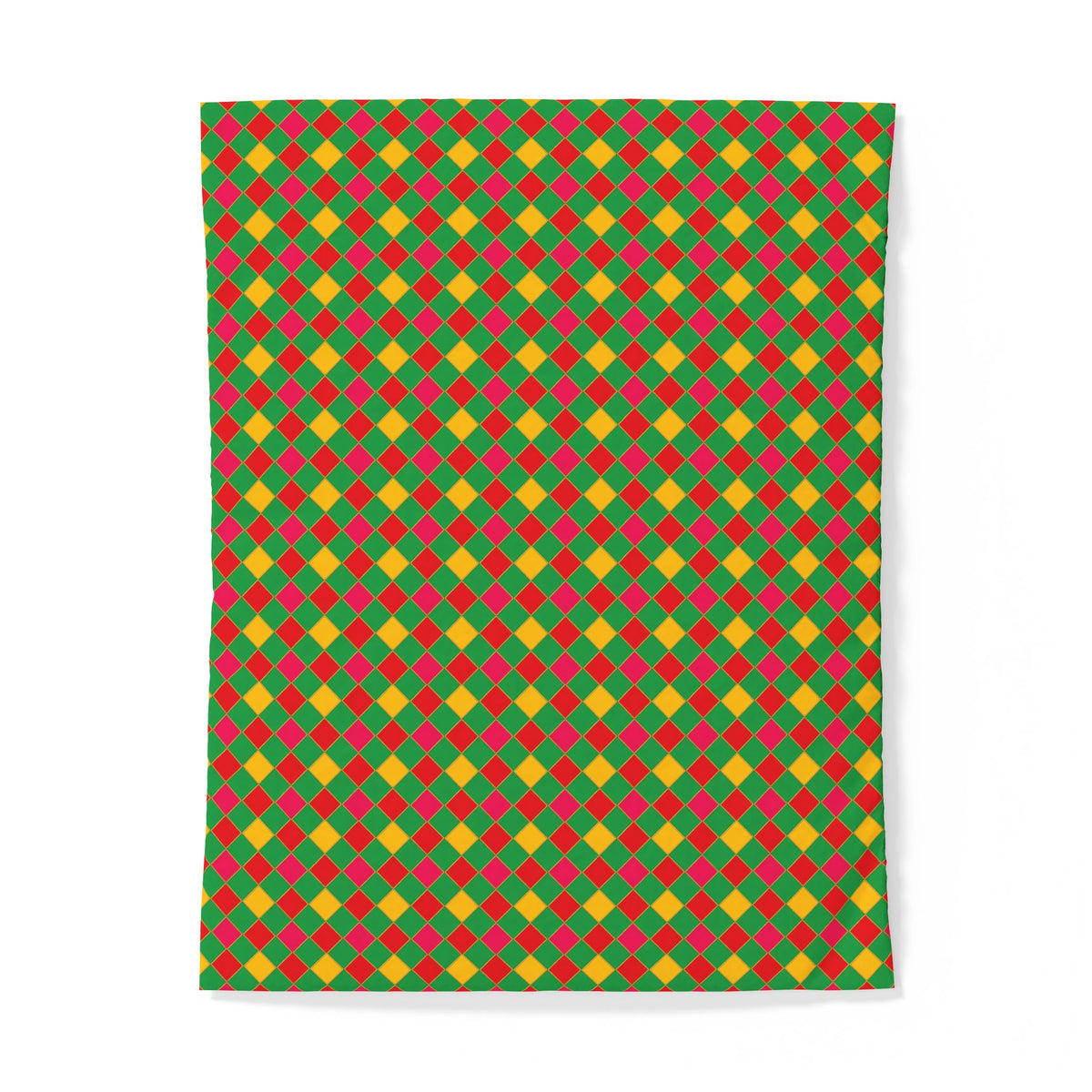 Jewel Harlequin Check Cotton Duvet Cover – Harlequin Geometric Pattern
