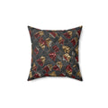 Garnet Gold Foil Faux Suede Cushion – Holographic-Look Metal Pattern