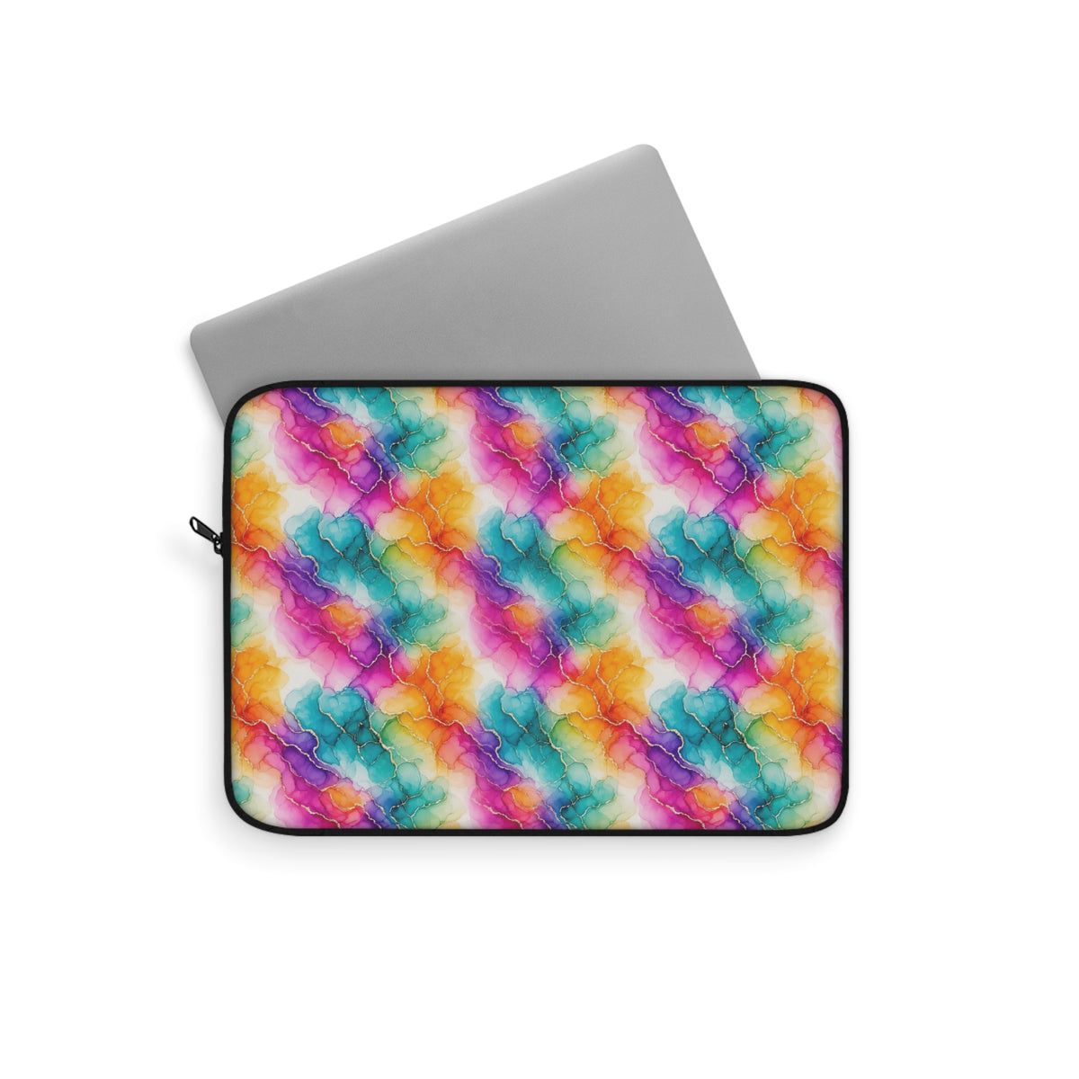 Rainbow Alcohol Ink Bloom Laptop Sleeve