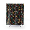 Chrome Splash Confetti Shower Curtain – Liquid Chrome Pattern