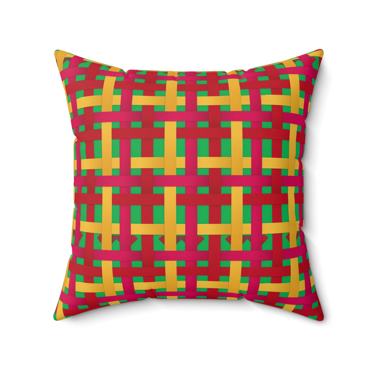 Big Jewel Ribbon Weave Faux Suede Cushion – Ribbon Weave Pattern